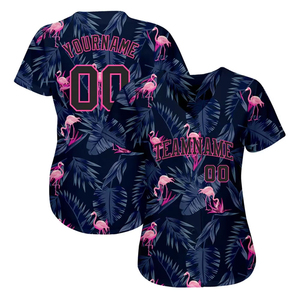 "Wholesale Cotton/polyester Striped <b>Baseball</b> Jersey Custom Logo Printed Sublimated Breathable Quick Dry V-neck Short Adjustable - Product Image 2