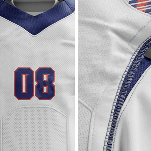 Stretchy Mesh Polyester Football Team Uniform Jersey Pants <b>Set</b> Moisture Wicking Sports Apparel Safety Padded Football Kit OEM - Product Image 4