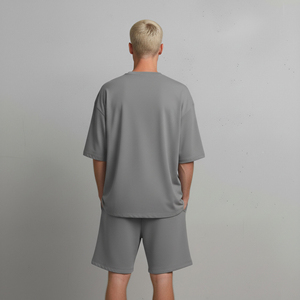 Conjunto de Pantalones Cortos de Verano para Hombre, Talla Grande, 100% Algodón, Personalizado, Ecológico, de Secado Rápido, de Dos Tonos, con Hombros Caídos, Cómodo - Product Image 2