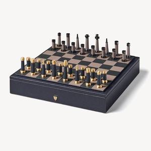 Pièces d'échecs modernes en métal, uniquement, design artistique, vente en gros, pièces d'échecs en métal de qualité supérieure, design contemporain de luxe, jeu de stratégie - Product Image 5