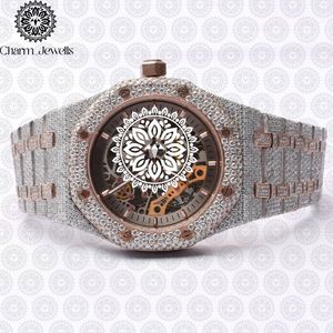 Reloj Mecánico de Lujo Charm_Jewells, Caja Irregular de 42 mm, Correa de Acero Inoxidable, Esfera de Cristal de Zafiro, Diseño Hueco, Unisex - Product Image 1