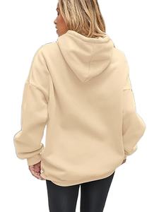 Sweat à capuche surdimensionné personnalisé unisexe pour femmes en coton de haute qualité conçu pour les vêtements grande taille Logo avant Position - Product Image 2