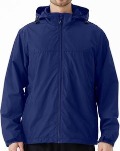 เสื้อแจ็คเก็ตกันลมฤดูหนาวผ้าไนลอน 100% แบบสั่งทำพิเศษ คุณภาพสูง กันน้ำ กันลม มีฮู้ด สำหรับเดินป่า โลโก้ด้านหน้า รับผลิตแบบ OEM - Product Image 1