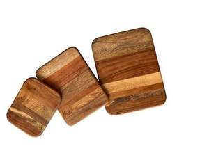 Planche à découper en bois massif de qualité supérieure pour couper les fruits, les légumes et la viande, planche à découper en bois rustique faite à la main pour accessoires de cuisine - Product Image 5