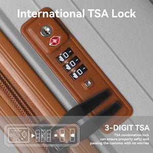 Set di Valigie da Viaggio Leggere a 3 Pezzi con Ruote Girevoli, Lucchetto TSA e Angoli Rinforzati, Ideale per Viaggi d'Affari o di Piacere - Product Image 4