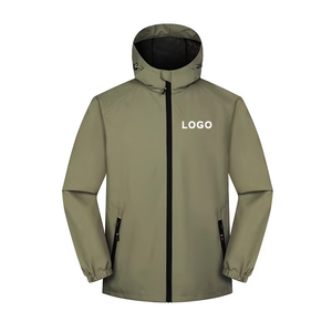 Veste de sport pour homme à capuche rayée, coupe racer, avec logo personnalisé, respirante, séchage rapide, imperméable, coupe-vent, écologique - Product Image 6