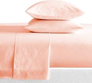 Solid American Style 4-Piece 300TC 110GSM Woven Brushed Microfiber <b>Sheet</b> Set with <b>Fitted</b> <b>Sheet</b> <b>Flat</b> <b>Sheet</b> and Pillowcases - Product Image 3