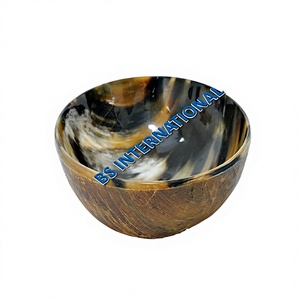 Indian Unique Design Natural Cow Ox Horn Bowls Carved Eco-Friendly <b>Angel</b> Theme Art Collectible Handmade Tabletops Event - Product Image 5
