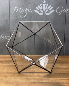 Juego de 3 macetas geométricas de vidrio para terrario, decoración decorativa de mesa para el hogar, oficina, cafetería, eventos y estilo interior moderno. - Product Image 6