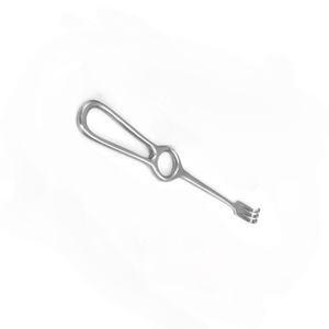 Écarteur Volkmann à 3 branches, à bout arrondi, en acier inoxydable, instrument chirurgical manuel certifié CE pour les procédures sur les tissus osseux et articulaires - Product Image 2