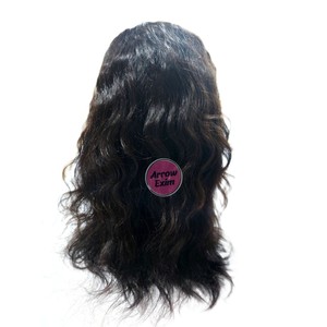 Premium Quality Indian Hair Front <b>Lace</b> <b>Wig</b> Cuticle Aligned Natural Single Donor Remy Transparent for <b>Lace</b> Glueless with Bangs - Product Image 6