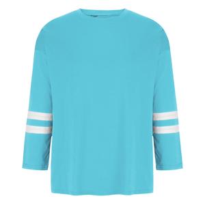 Blusa de poliéster antiarrugas de manga larga con cuello redondo, holgada, informal, de talla grande para mujer, de Bangladesh Apparel - Product Image 3