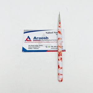 Pince à épiler professionnelle en fibre diamantée pour extensions de cils, double ton, isolée, revêtement papier, en acier inoxydable massif, vente en gros - Product Image 5