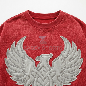 T-shirt vintage personnalisé pour homme, en coton 100% tricoté, délavé à l'acide, coupe oversize, grande taille, manches longues, avec logo imprimé, fabriqué au Pakistan - Product Image 3