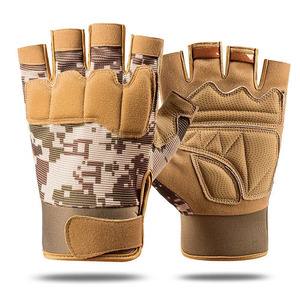 Gants tactiques personnalisés à demi-doigts avec protection des articulations, respirants et légers pour la gym, les sports et la moto - Product Image 2