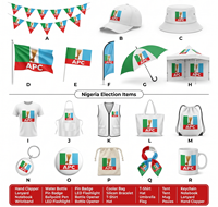 Productos Personalizados para la Campaña Electoral del Partido del Poder Popular (APC) en Nigeria: Camisetas, Polos, Gorras, Bufandas, Banderas, Bolsas de Mano, Delantales, Fabricante Mayorista