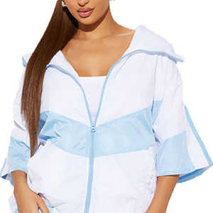 Conjunto de 2 Piezas para Mujer, Chaqueta Corta con Cremallera y Pantalones Cortos, Conjunto de Chaqueta y Pantalones Cortos Holgados - Product Image 4