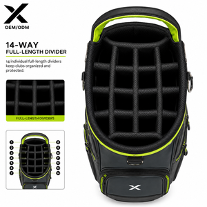 Bolsa de Golf Personalizada OEM Impermeable con 14 Divisores, de Cuero PU con Soporte, Múltiples Bolsillos, Premium X Sports City XSC-GB-F1 - Product Image 4