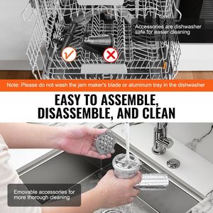 Macchina Elettrica per Salsa di Pomodoro 500W, 4.9 LBS/Min, Scolapasta con Motore in Rame Puro, Tritatutto Elettrico - Product Image 5