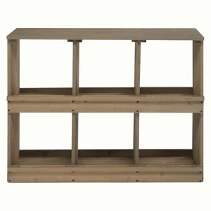 Cajas de Nidificación para Gallinas, 6 Compartimentos, Caja de Madera para Poner Huevos, Color Gris, para Gallinas, Patas de Gallina y Patos - Product Image 2