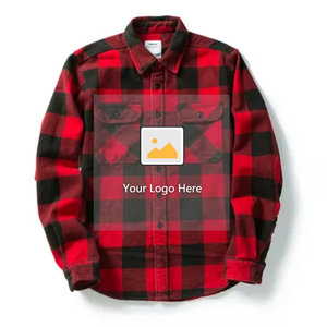 High Quality Long Sleeves <b>Men</b> <b>Flannels</b> <b>Shirts</b> New Design OEM Quick Dry Breathable <b>Men</b> <b>Flannel</b> <b>Shirts</b> - Product Image 2