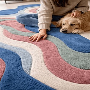 Modern Luxury Hand Tufted Wool Rug Premium Home Styling rug Contemporary Designer Artistic Statement Rug For Bedroom Home Decor - Product Image 4
