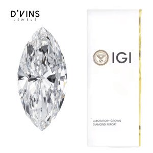 เพชร D'vins Jewels CVD HPHT 1 กะรัต 1.5 กะรัต 2 กะรัต 2.5 กะรัต สี D เพชรเม็ดเดี่ยวขายส่ง IGI เพชรทรงมาร์คีส์ เพชรเลี้ยงในห้องปฏิบัติการ - Product Image 2