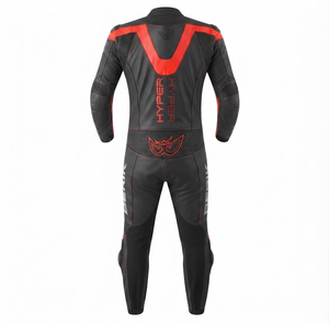 Combinaison de course professionnelle sur mesure pour homme en cuir de vachette/crocodile avec protection de niveau 2 - Product Image 2