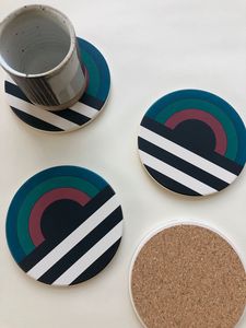 Quality Design Resin Inlay Coaster <b>Set</b> MDF Coaster Resin Coaster MDF Resin Inlay Coaster Place Mats at very good factory Price - Product Image 2