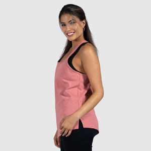 Women's Solid Color Breathable Knitted Tank <b>Top</b> Scoop Neck Front Logo Casual Green Sleeveless - Product Image 4