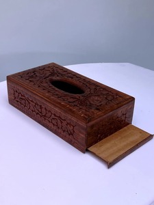 Porte-mouchoirs en bois rustique vintage, accessoire de table parfait pour les maisons de style farmhouse ou d'inspiration vintage, vente en gros depuis l'Inde - Product Image 4