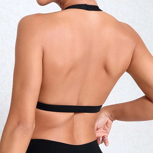 Sujetador Deportivo Sin Costuras de Alto Impacto con Relleno, Blanco y Negro, Sujetador Deportivo para Chicas, Top Deportivo para Entrenamiento - Product Image 4
