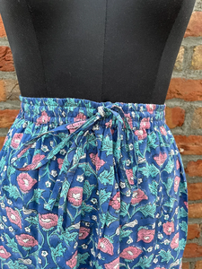 กระโปรงแม็กซี่โบโฮขายดีปี 2026 กระโปรงผ้าฝ้ายพิมพ์ลายบล็อกสำหรับผู้หญิง กระโปรงทรงยิปซีหลายชั้น ทำมือ ราคาโรงงาน - Product Image 4