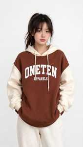 ONETEN APPARELS Women's Navy Blue <b>Cropped</b> Hoodie Wide Leg <b>Joggers</b> Set Full Sleeve Print Breathable Polyester Tracksuit - Product Image 1