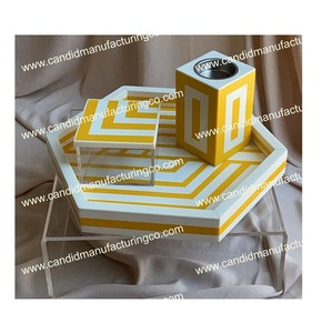 Juego de Bandejas Acrílicas Geométricas Ecológicas con Quemador de Incienso y Porta Semillas, Decoración Aromática India para Uso en Todas las Estaciones - Product Image 4