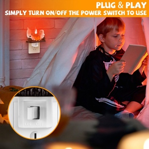 2 pz fantasma falò notte luce tremolante fiamma 3D divertente decorazione di Halloween per camera da letto regalo per gli amici e la famiglia - Product Image 4
