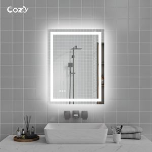 Specchio LED Moderno da Bagno 32 Pollici con Cornice in Alluminio, Alimentato a Batteria, Specchio Quadrato Intelligente per Bagni e Saloni, Facile da Appendere - Product Image 4