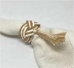 Anneau de serviette en corde de jute tressée à la main, moderne, durable, écologique, pour décoration de table de mariage, ferme ou plage - Product Image 6