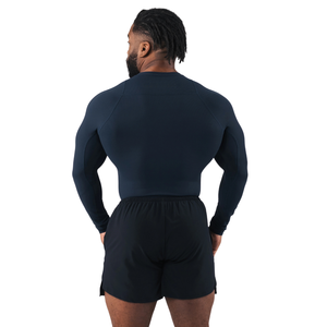 Men Compression <b>Long</b> <b>Sleeve</b> Athletic Shirt Stretch Fit Quick Dry Performance <b>Top</b> for <b>Workout</b> Training - Product Image 3