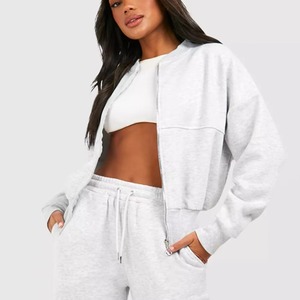 Ensemble de survêtement streetwear oversize pour femme, avec logo personnalisé, coupe large, en molleton mi-lourd délavé à l'acide, pour le sport et les loisirs, vente en gros OEM - Product Image 6