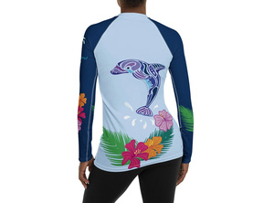 Vente en gros de rashguards de compression pour femmes, personnalisés, à manches longues, en spandex, pour l'entraînement au MMA et au BJJ - Product Image 5