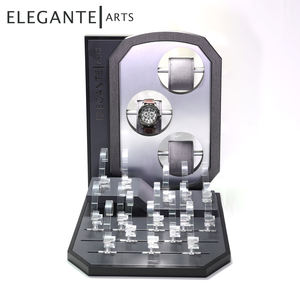 Présentoir de montre en métal avec coussinets sur le mur arrière, présentoir militaire, support en aluminium, sur mesure - Product Image 2