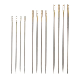 Agujas para Extensiones de Cabello con Autohilado, de Acero Inoxidable con Ojo Dorado, Fáciles de Usar, para Coser y Tejer, Venta al Por Mayor - Product Image 1