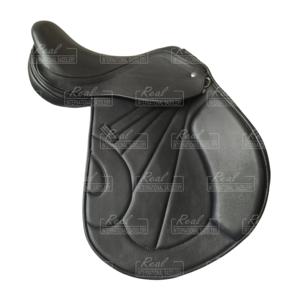 Selle de cheval tout usage de haute qualité en cuir véritable selle anglaise avec arbre en plastique - Product Image 1