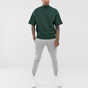 Camiseta de Lujo para Hombre, Talla Grande, Cuello Alto, Manga Corta, Algodón Verde, Personalizada, Elegante - Product Image 2