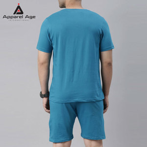 Best Selling Custom Logo Design Cotton Men T-Shirt & Shorts <b>Sets</b> Breathable Two Piece Men Shorts <b>Set</b> With Side Pockets - Product Image 2