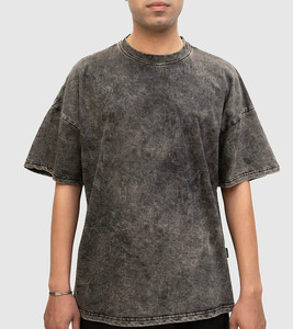 T-shirt ample délavé pour homme - Style rétro - Coton jersey épais - Esthétique délavée unique - Indispensable pour le look urbain - Product Image 3