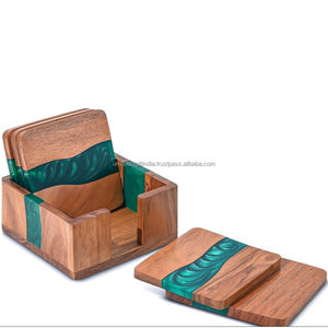 ถาดรองแก้วทำจากเรซินแบบพรีเมี่ยมถาดรองแก้วทำจากไม้เรซินแบบแฮนด์เมดดีไซน์เนอร์ภาชนะใส่เครื่องดื่มทันสมัยทันสมัยอุปกรณ์ตกแต่งโต๊ะทำจากไม้เรซินแบบชนบท - Product Image 2