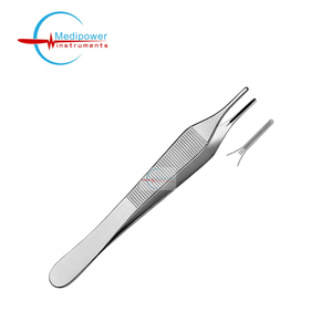 Pinzas Quirúrgicas Adson DeBakey de Punta Fina, Instrumento para Manipulación de Tejidos Atraumáticos, Acero Inoxidable, Cirugía Vascular General - Product Image 3