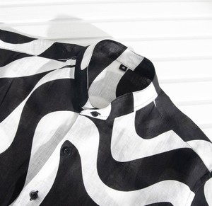 Chemises pour hommes de haute qualité, service OEM, 100% coton, tissu tricoté uni, manches longues, coupe classique, automne - Product Image 3